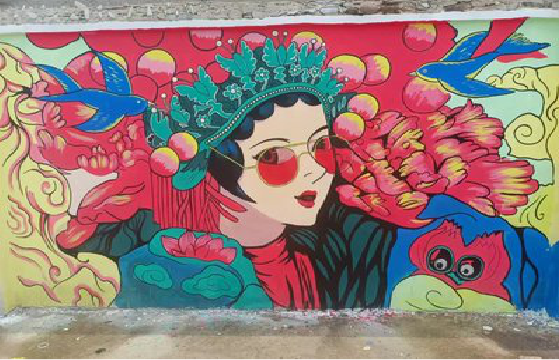 沙洋墙体彩绘-网红墙