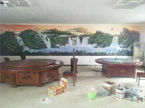 沙洋墙绘-写实风景