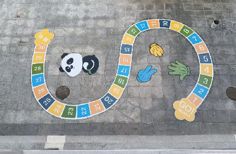 沙洋地面游戏彩绘