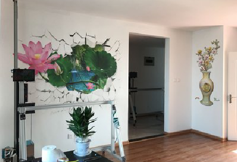 沙洋墙体彩绘相比墙纸的优势。