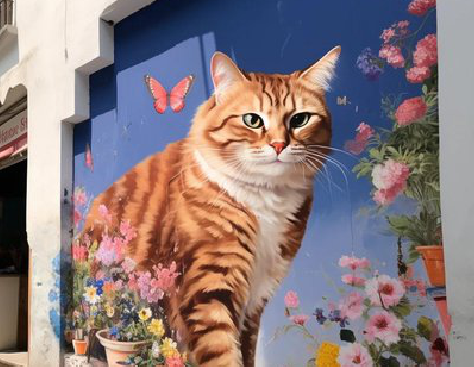 沙洋自己绘制有个性的手绘墙